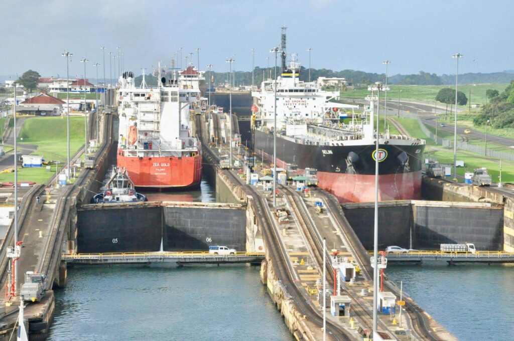 Panama canal locks