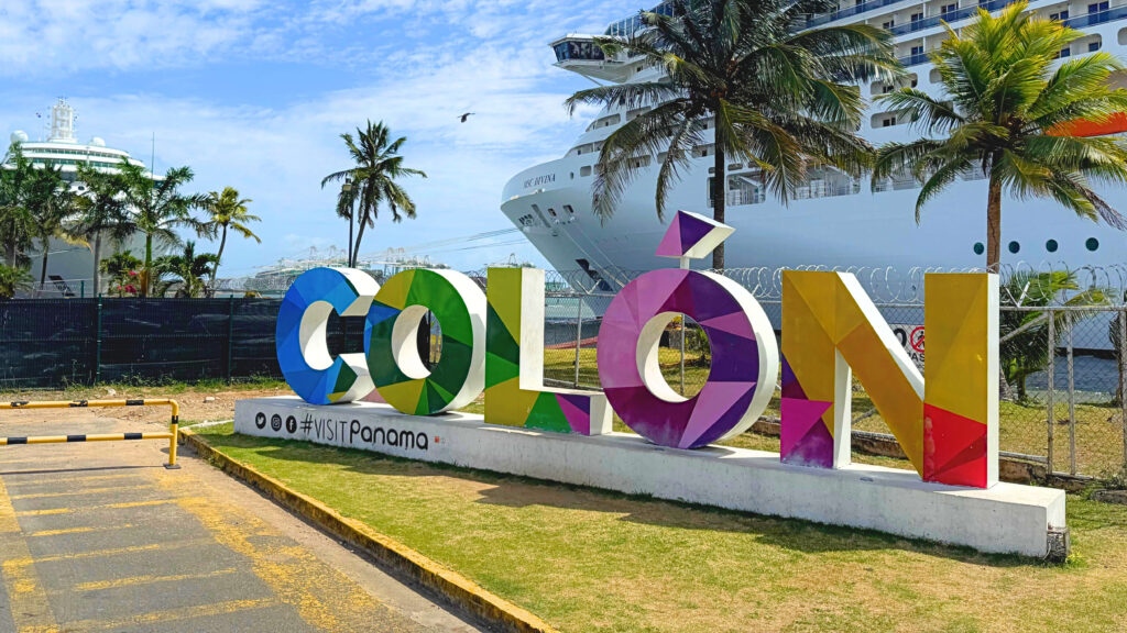 Two cruise ships from Colon 2000 Cruise Port, Panama